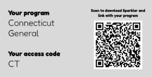 Sparkler App CT Access code and QR code